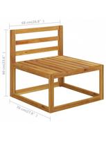 lauko baldu 9 vietu - Lauko baldų komplektas VLX Garden Lounge Set 3086936, kreminės spalvos/rudas, 8 vietų - 9 nuotrauka