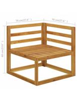 lauko baldu 9 vietu - Lauko baldų komplektas VLX Garden Lounge Set 3086936, kreminės spalvos/rudas, 8 vietų - 10 nuotrauka