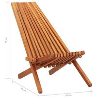 Lauko kėdė VLX 45974, ruda, 95 cm x 58 cm x 77 cm