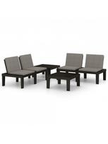 Lauko baldų komplektas VLX 4 Piece Garden Lounge, pilkas, 1-4 vietų