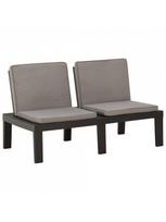 lauko baldai 4 vietu - Lauko baldų komplektas VLX 4 Piece Garden Lounge, pilkas, 1-4 vietų - 5 nuotrauka