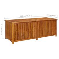 Sodo daiktadėžė VLX 316503, 2000 mm x 800 mm x 750 mm