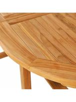 lauko baldai 7 vietos - Lauko baldų komplektas VLX 7 Piece Solid Teak Wood, rudas, 6 vietų - 6 nuotrauka
