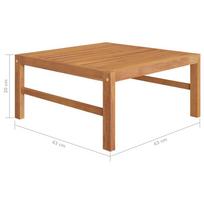 Lauko baldų komplektas VLX Garden Lounge Set 3087249, pilkas/rudas, 3 vietų