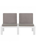 lauko baldu komplektas 6 vietu - Lauko baldų komplektas VLX Garden Lounge Set 3059833, baltas/antracito, 6 vietų - 8 nuotrauka