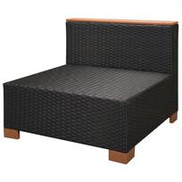 Lauko baldų komplektas VLX Garden Lounge Set 42751, juodas/rudas, 6 vietų