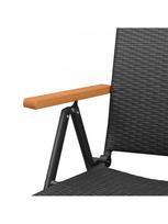 lauko baldu 2 vietu - Lauko baldų komplektas VLX 3 Piece 3060070, juodas, 1-2 vietų - 10 nuotrauka