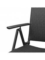 lauko baldai 4 vietu - Lauko baldų komplektas VLX 5 Piece 3060047, juodas, 1-4 vietų - 10 nuotrauka