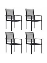 lauko baldai 4 vietu - Lauko baldų komplektas VLX Dining 5 PIece Set, juodas, 4 vietų - 2 nuotrauka
