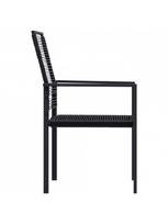 lauko baldai 4 vietu - Lauko baldų komplektas VLX Dining 5 PIece Set, juodas, 4 vietų - 4 nuotrauka