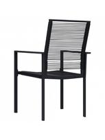 lauko baldai 4 vietu - Lauko baldų komplektas VLX Dining 5 PIece Set, juodas, 4 vietų - 7 nuotrauka