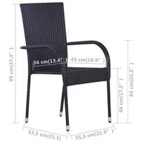 Lauko baldų komplektas VLX Garden Dining Set 164988, rudas, 6 vietų