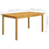 Lauko baldų komplektas VLX Dining 7 Piece Set, rudas, 6 vietų