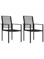 lauko baldu 2 vietu - Lauko baldų komplektas VLX PVC Rattan 3060261, juodas, 2 vietų - 2 nuotrauka