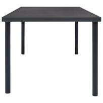 Lauko baldų komplektas VLX Steel 3073486, juodas, 11 vietų