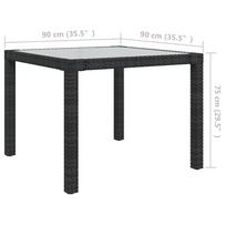 Lauko baldų komplektas VLX Dining 3094825, juodas, 2 vietų