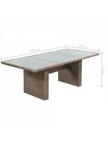 lauko baldu komplektas 10 vietu - Lauko baldų komplektas VLX 11 Piece Set With Cushions, kreminės spalvos/rudas, 10 vietų - 8 nuotrauka