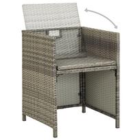 Lauko baldų komplektas VLX 9 Piece Set With Cushions, pilkas/tamsiai pilka, 8 vietų