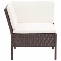 Lauko baldų komplektas VLX 8 Piece Set With Cushions, kreminės spalvos/rudas, 7 vietų