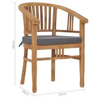 Lauko kėdė VLX Garden Chairs, ruda, 61 cm x 58 cm x 88 cm
