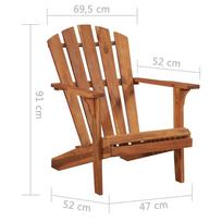 Lauko kėdė VLX Adirondack, ruda, 84 cm x 75 cm x 90 cm
