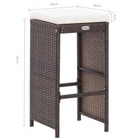 Lauko baldų komplektas VLX Garden Bar Set 49559, kreminės spalvos/rudas, 6 vietų