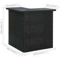 Lauko baldų komplektas VLX Garden Lounge Set 3095942, juodas/kreminės spalvos, 16 vietų