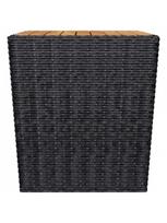 3 daliu lauko baldai - Lauko baldų komplektas VLX Bistro Set 3058366, juodas/kreminės spalvos, 2 vietų - 9 nuotrauka