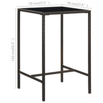 Lauko baldų komplektas VLX Garden Bar Set 3064839, rudas, 4 vietų