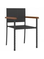 lauko baldai 7 vietos - Lauko baldų komplektas VLX Poly Rattan 3059367, juodas, 6 vietų - 2 nuotrauka