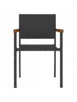 lauko baldai 7 vietos - Lauko baldų komplektas VLX Poly Rattan 3059367, juodas, 6 vietų - 5 nuotrauka