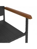 lauko baldai 7 vietos - Lauko baldų komplektas VLX Poly Rattan 3059367, juodas, 6 vietų - 7 nuotrauka