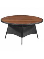 lauko baldai 7 vietos - Lauko baldų komplektas VLX Poly Rattan 3059367, juodas, 6 vietų - 8 nuotrauka