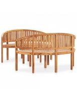 medzio masyvo baldus - Lauko baldų komplektas VLX 3 Piece Banana-Shaped Set 3059967 3059967, medžio, 1-4 vietų - 2 nuotrauka
