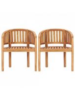 medzio masyvo baldus - Lauko baldų komplektas VLX 4 Piece Banana-Shaped Set 3059962 3059962, medžio, 1-4 vietų - 4 nuotrauka