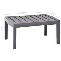 Lauko stalas VLX 48816, pilkas