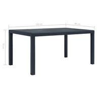Lauko stalas VLX 45605, juodas