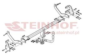 kabliai automobiliams peugeot - Kablys Peugeot 508 I (2010-2014) fiksuotas - 2 nuotrauka