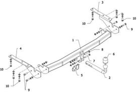 rav4 kablys - Kablys Toyota RAV4 III (2006-2012) fiksuotas - 2 nuotrauka