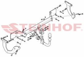 kabliai automobiliams peugeot - Kablys Peugeot Expert III (2016→) nuimamas - 2 nuotrauka