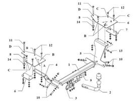 i automobiliu - Kablys Suzuki SX4 I (2006-2014) fiksuotas - 2 nuotrauka
