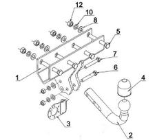 jeep cherokee kablys - Kablys Jeep Grand Cherokee III (2005-2010) fiksuotas - 2 nuotrauka
