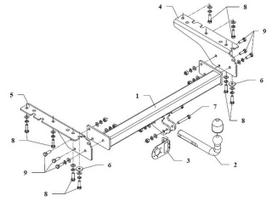 jeep cherokee kablys - Kablys Jeep Cherokee XJ Facelift (1997-2001) fiksuotas - 2 nuotrauka