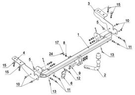 citroen c4 kablys - Kablys Citroen C4 Picasso I (2006-2013) fiksuotas - 2 nuotrauka