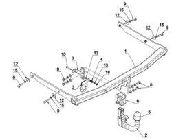kabliai automobiliams ford c max - Kablys Ford C-Max I (2007-2010) nuimamas su spyna - 2 nuotrauka