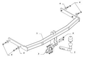 auto kabliai - Kablys Seat Toledo II (1998-2004) fiksuotas - 2 nuotrauka