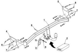 auto kabliai - Kablys Hyundai Elantra VI (2015→) nuimamas be spynos - 2 nuotrauka