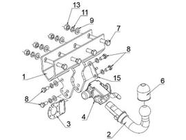 auto kabliai - Kablys Jeep Commander (2006-2010) nuimamas be spynos - 2 nuotrauka
