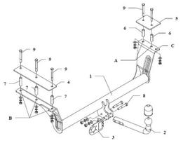 kablys opel - Kablys Opel Omega B (1994-1999) fiksuotas - 2 nuotrauka
