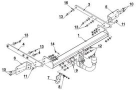 auto kabliai - Kablys Ford Mondeo V (2014→) nuimamas su spyna - 2 nuotrauka